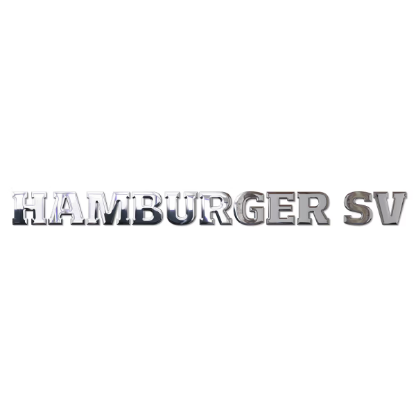 Hamburger SV HSV Schriftzug Chrom ca. 16 x 1,4 cm